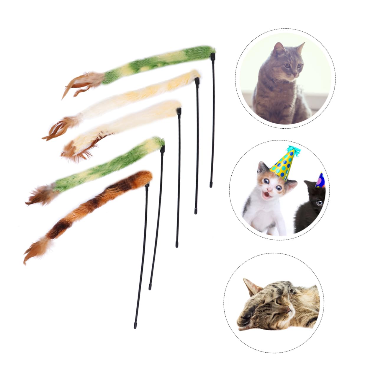 Kisangel 15 Piezas De Juguete Giratorio para Gatos Suministros para Mascotas Juguetes para Gatitos Juguetes para Ejercitar Gatos Juguete De Hadas Juguetes para Gatitos Juguetes