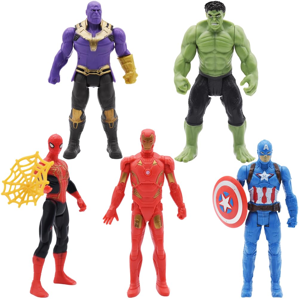 FISAPBXC Super-Hero Anime Figura, 5 PCS Super-Hero Figura Personaje Modelo de Acción Estatua de PVC Muñeca Coleccionable Juguetedecoración Colección Collectibles Adornos Escritorio