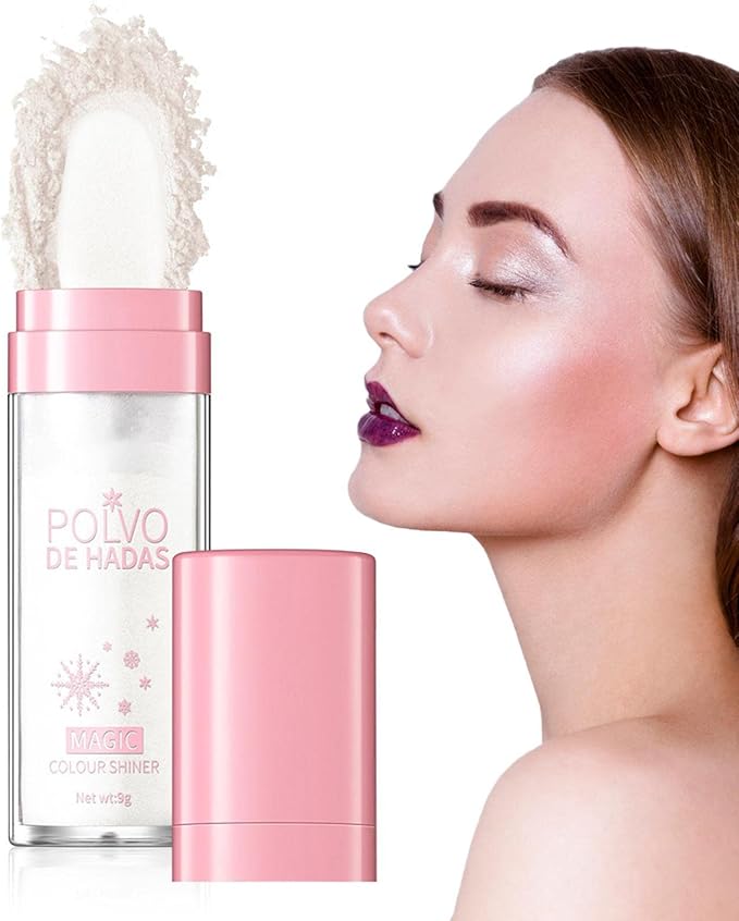 Amazon ハイライトパットパウダー, ボディシマーパウダー, ボディシマーハイライターパウダーパール光沢のある光沢のある頬唇用の明るく