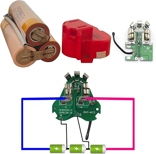 Miniatura 3 de Reemplazo de la caja de la batería de 12 V, 3 celdas, kit de reparación de caja de plástico roto para Milwaukee M12 48-11-2411 48-11-2401 48-11-2430