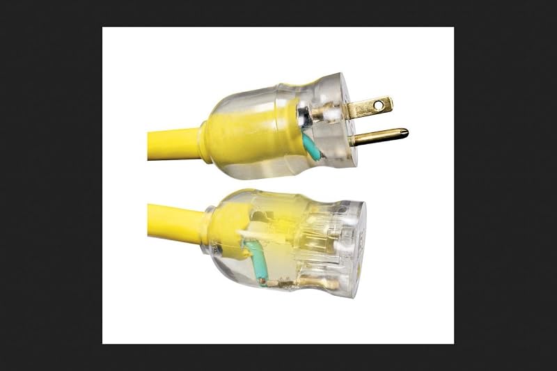 Cable Extension Cord 10/3 Sjtw 100 ' L Yellow Ul