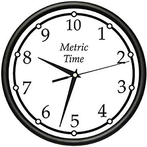 SignMission Reloj de pared de tiempo métrico Sistema métrico Temporización Reloj intervalo de tiempo Gag Regalo