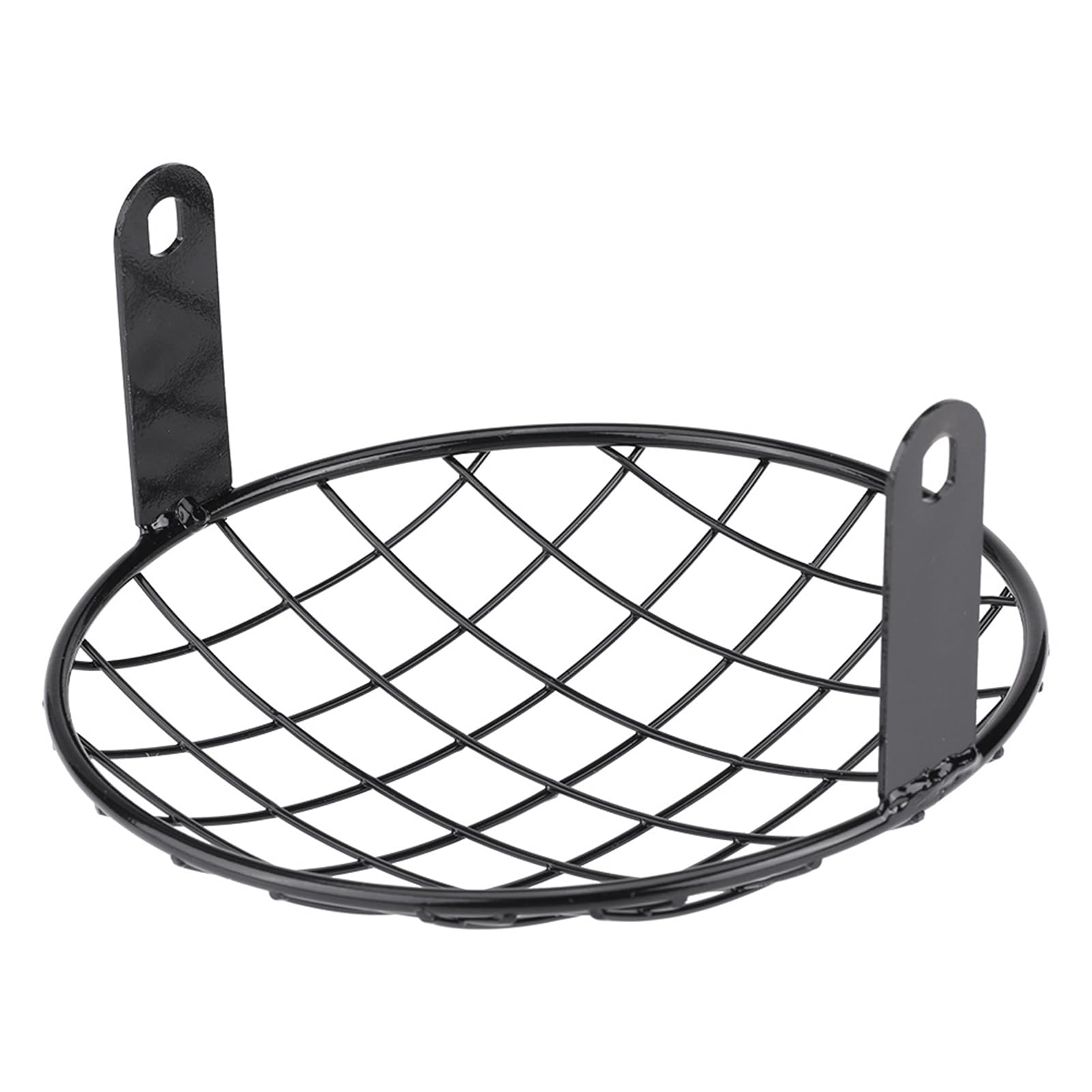 Copertura a griglia in rete per faro anteriore da 7 pollici per moto, mascherina universale per faro anteriore da Cafe Racer, griglia in metallo con motivo a diamante e protezione (Nera)