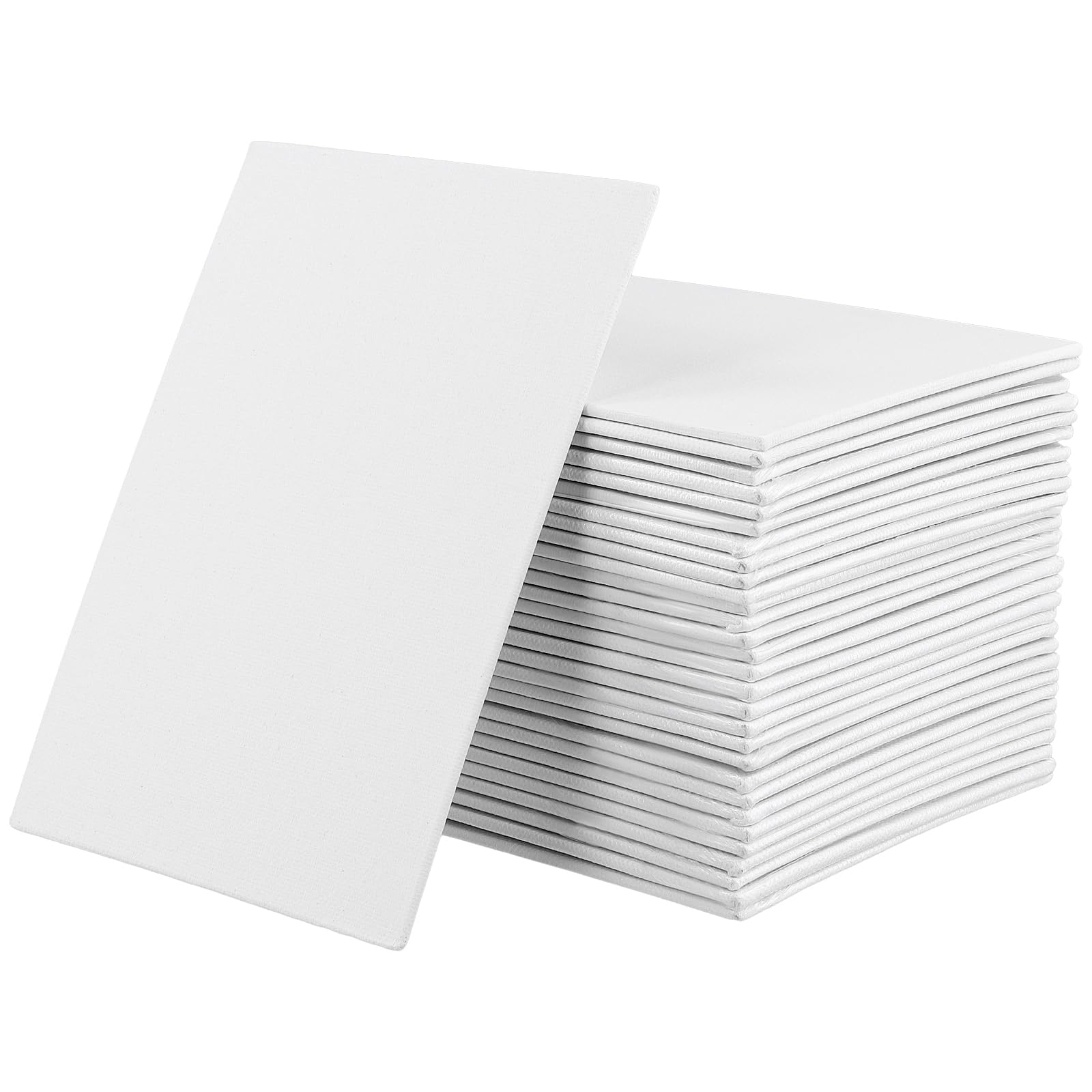 Panneau de toile vierge blanche 12,7x17,8 cm pour peinture et croquis Lot de 30