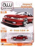Auto World 64452 Import Legends 1&colon;64 1990 Eagle Talon TSI Series A Red