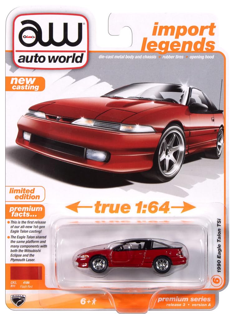 Amazon.com: Auto World 64452 Import Legends 1:64 1990 Eagle Talon