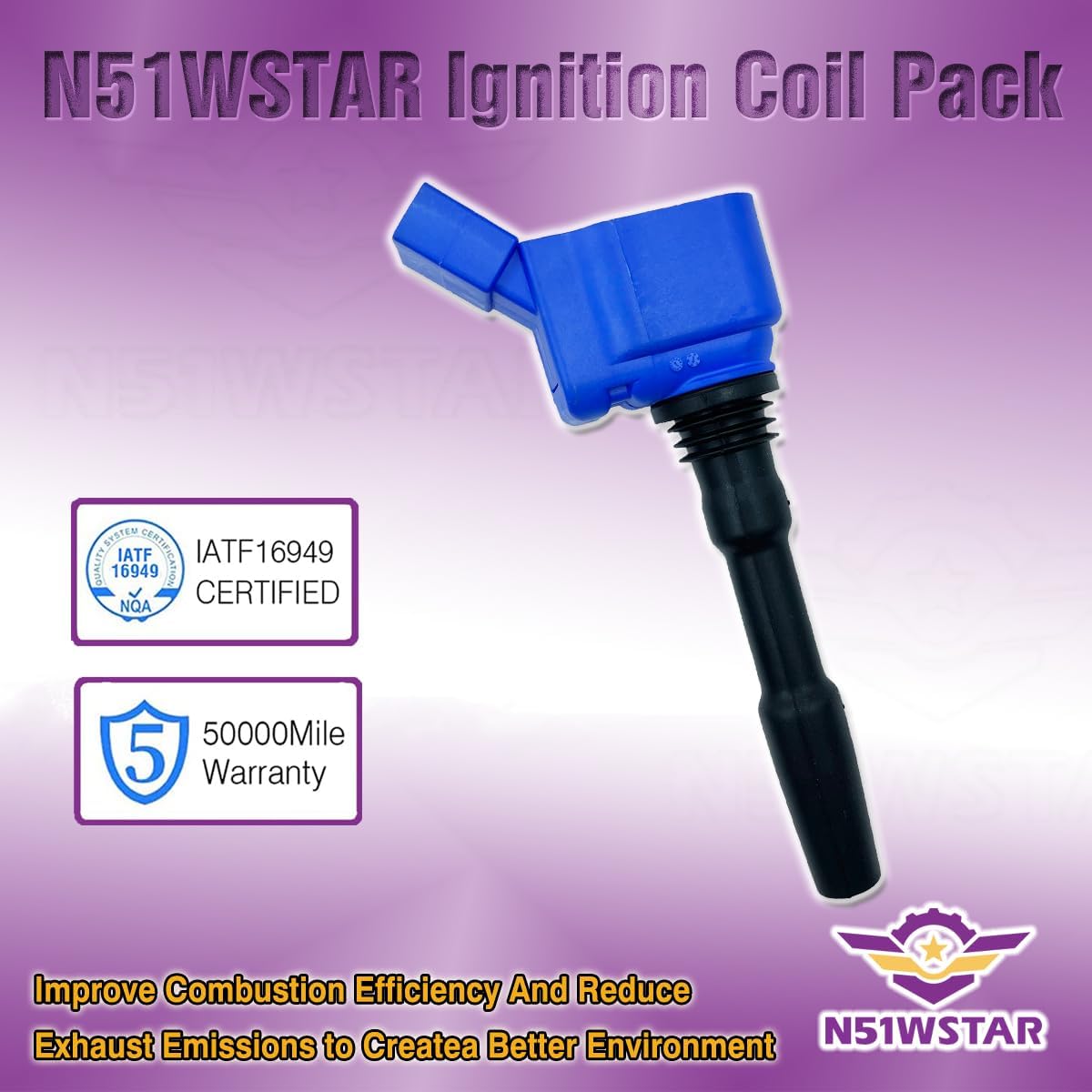 Performance Ignition Coil Packs Set Of 4 Compatible with Audi A3 A4 A5 A6 A8 TT Q3 Q5 Q7 Q8 RS3 RS5 S5 S7 VW Golf Jetta Passat 1.8T 2.0T 2.5T 2.9T 3.0T 4.0T EA888/EA839/EA825/EA855 UF716