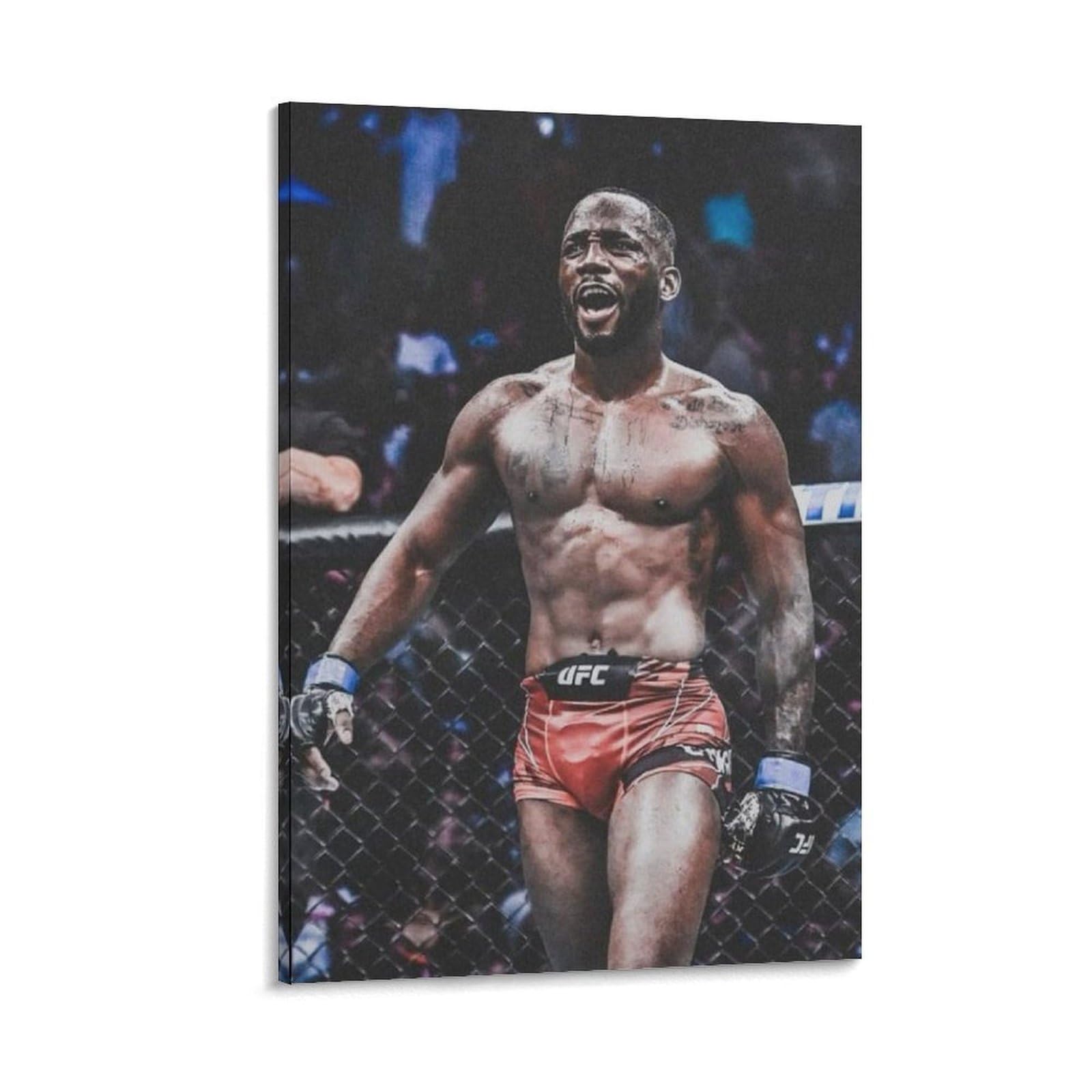 ASUIU Leon Edwards Canvas Poster Canvas Art Poster And Wall Art Picture Print Modern Family Decor Posters 24x36inch(60x90cm)