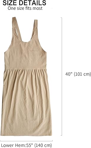 Miniatura 5 de HANEE Delantales con espalda cruzada para mujer con bolsillos, delantal de algodón de estilo japonés, bonito delantal para cocina, etc. (6 colores)