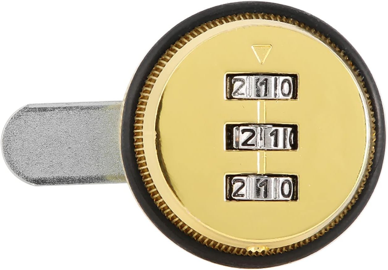 Combination Cam Lock, Password Coded Cam Lock, Zinc Alloy 3 Digital Combination Cabinet Lock for Cabinet Drawers Mailbox