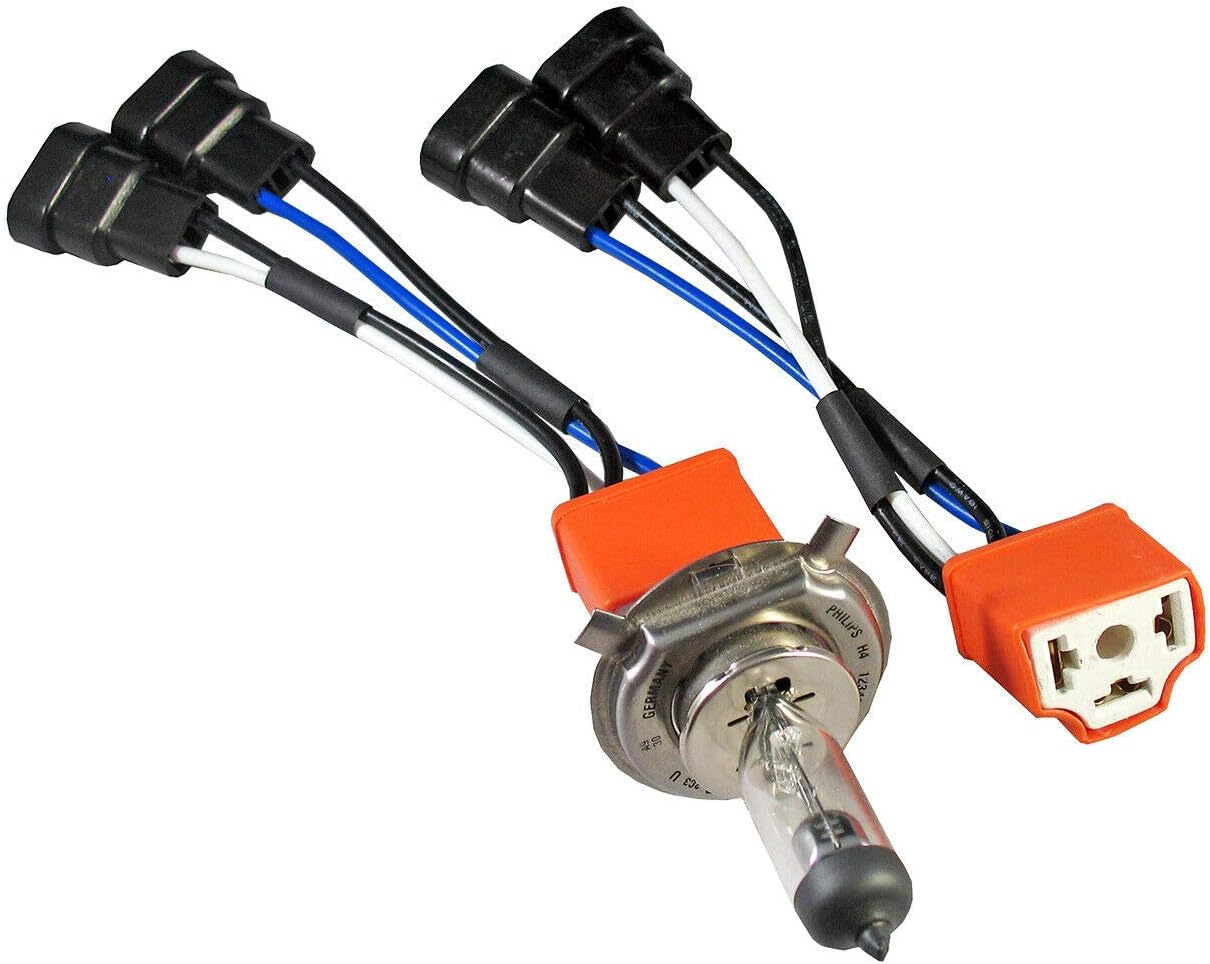 AutoTechSalon One Pair 9006 9005 to H4 Headlight Bulb