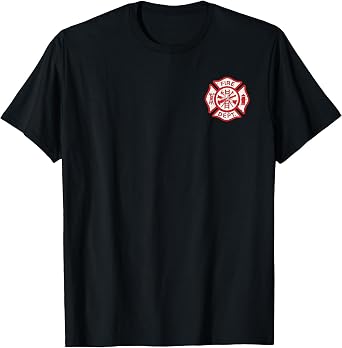 Fire Dept Logo Hero Halloween Firefighter Fireman Men Kids T-Shirt
