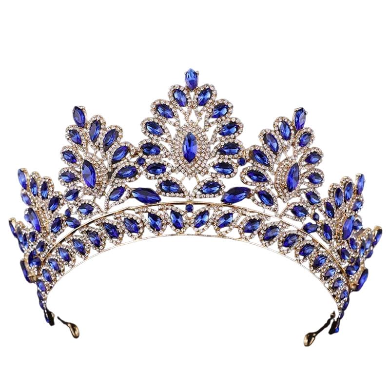 Tiara de cristal barroco joyería para el cabello de cumpleaños