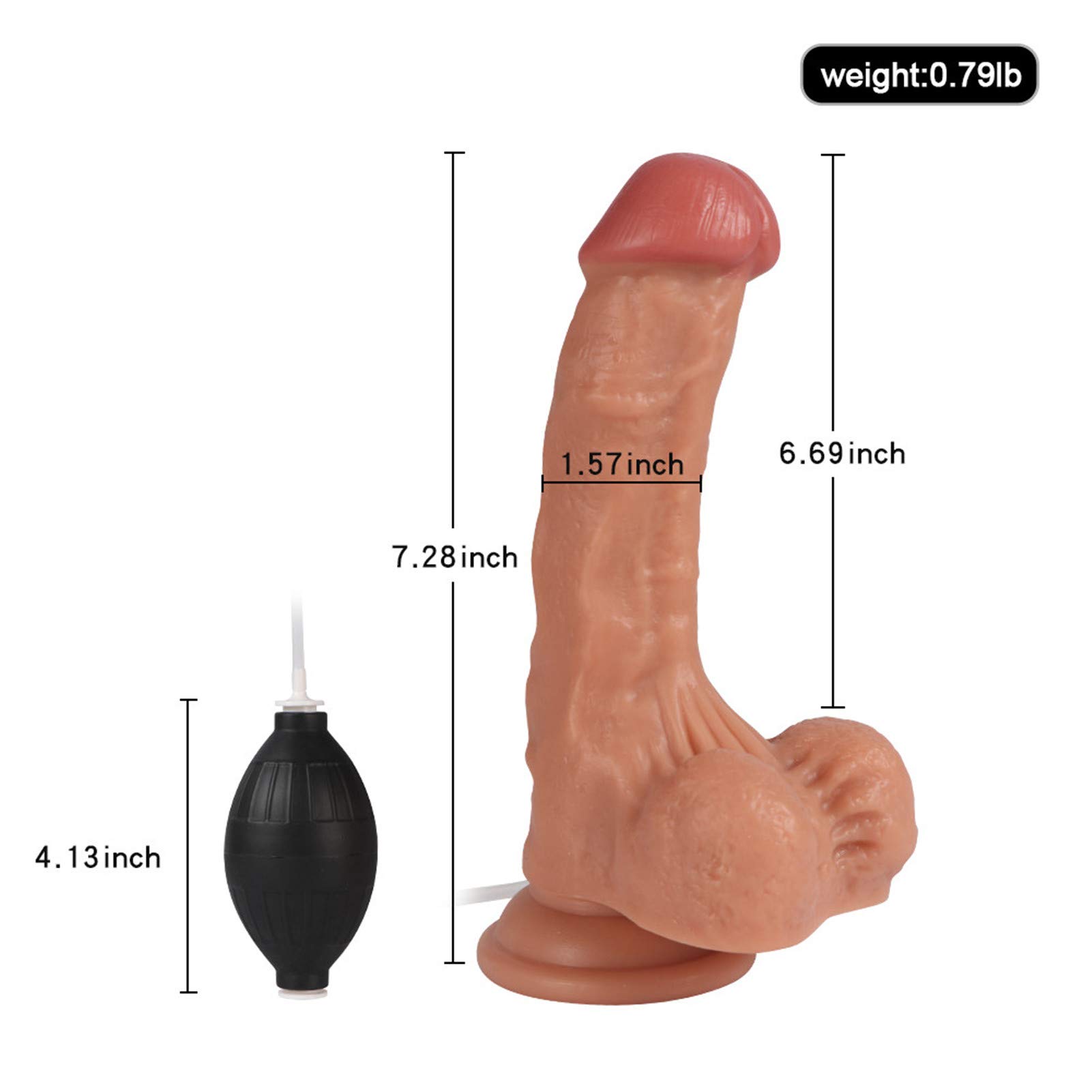 Ventosa Grande, Dildo Con Funzione Di Spinta E Sperma, Dildo Realistico Con Funzione Di Spruzzo D'acqua, Pene Di Simulazione Dell'eiaculazione, Pene In Silicone Con Ventosa Vero