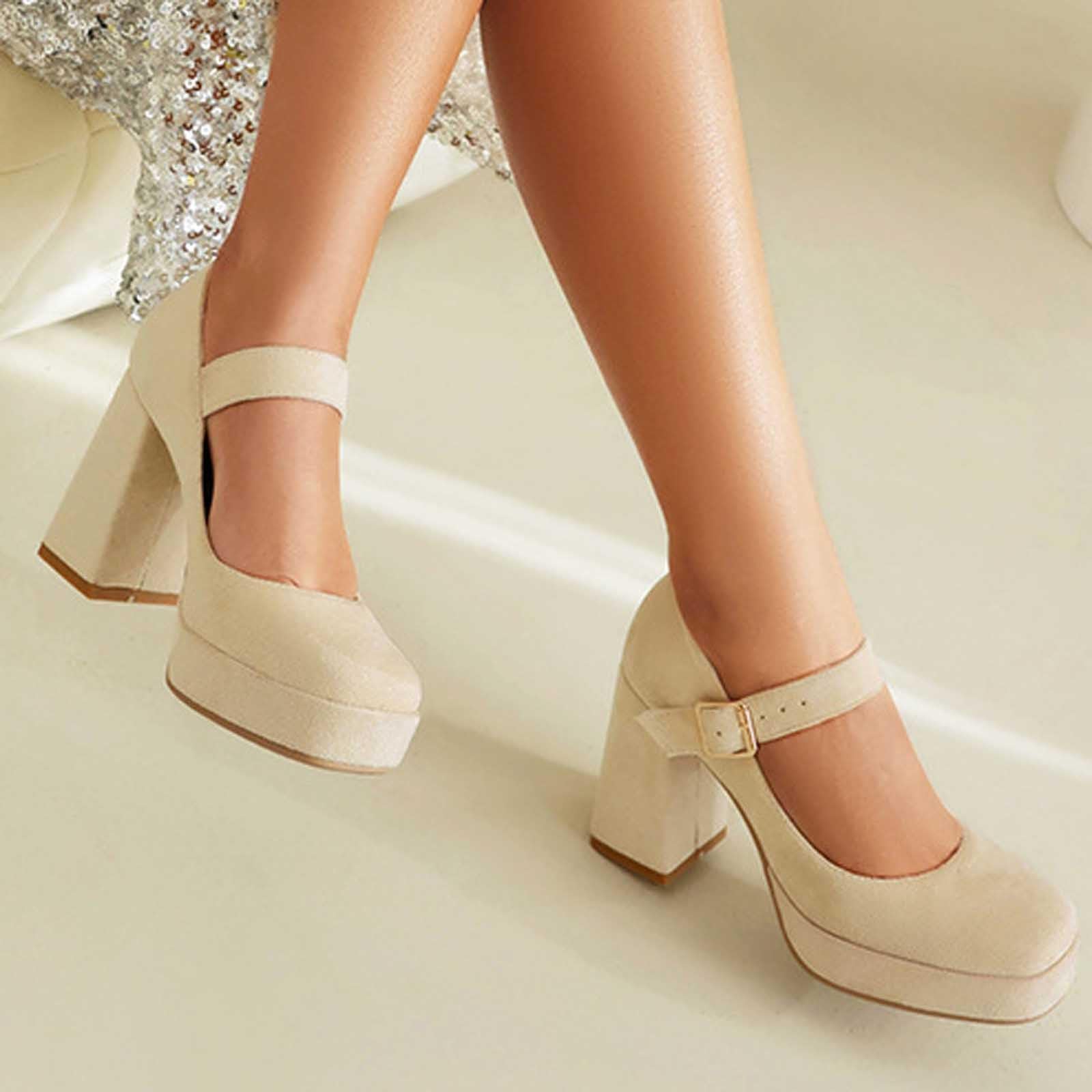 Damen Mandelspitze Dirndl Schuhe Mit Riemchen Geschlossene Runde Zehe Dirndl Halbschuhe Sommer Tanzschuhe Oktoberfest Klassisch Sandaletten Festliche Oktoberfestschuhe