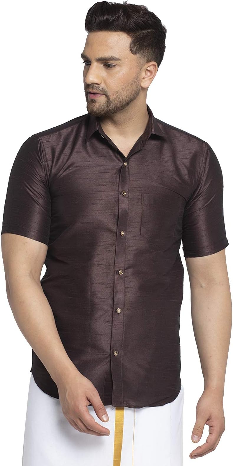 Men's Classic Silk Ethnic Shirt.
