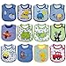 Yafane 12 x Baberos Bebé Impermeables Bandana Baberos Algodón Absorbente para Niños