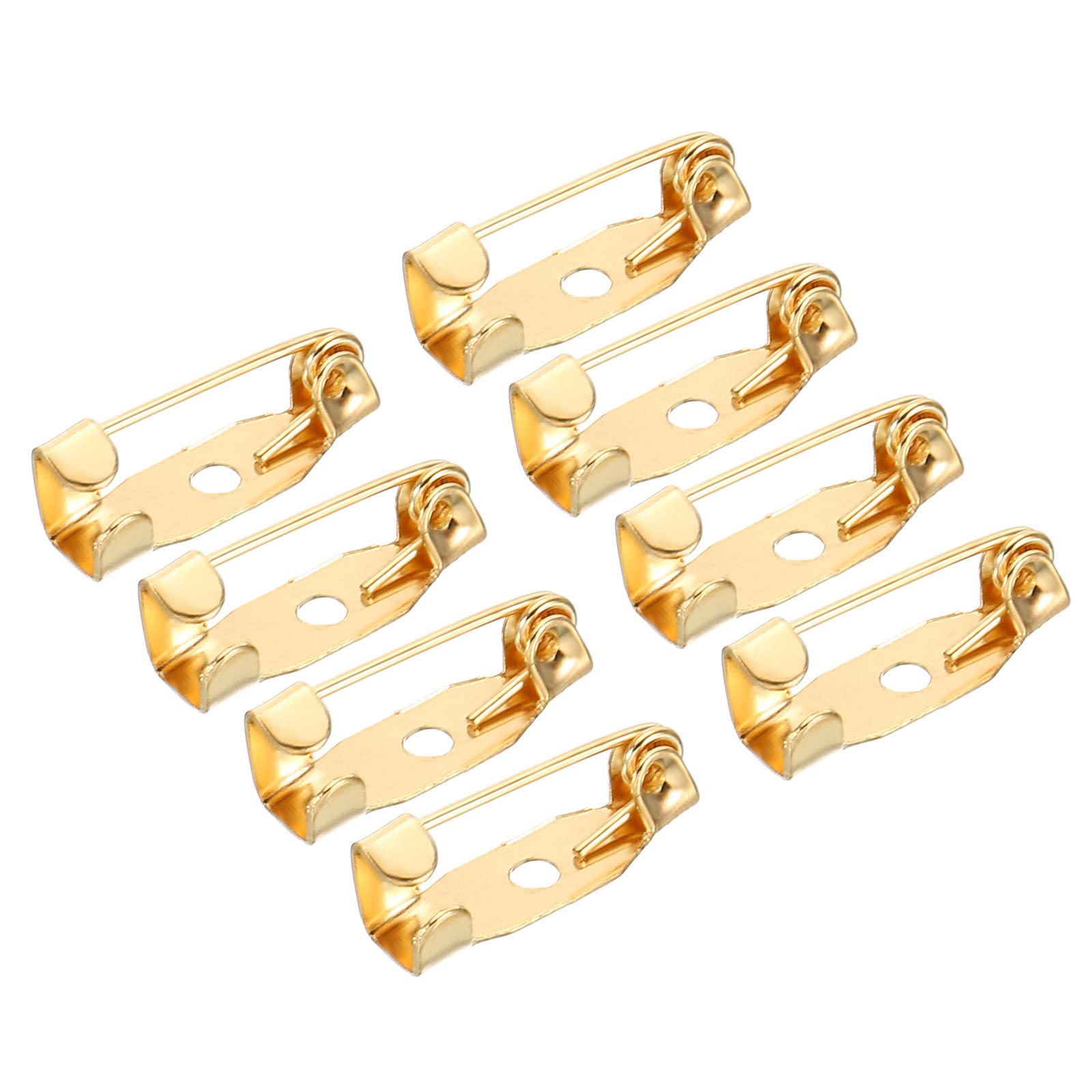 50 Trombones Sécurité Dorés 30mm - Épingles Broche Pour Badges, Bijoux Et DIY