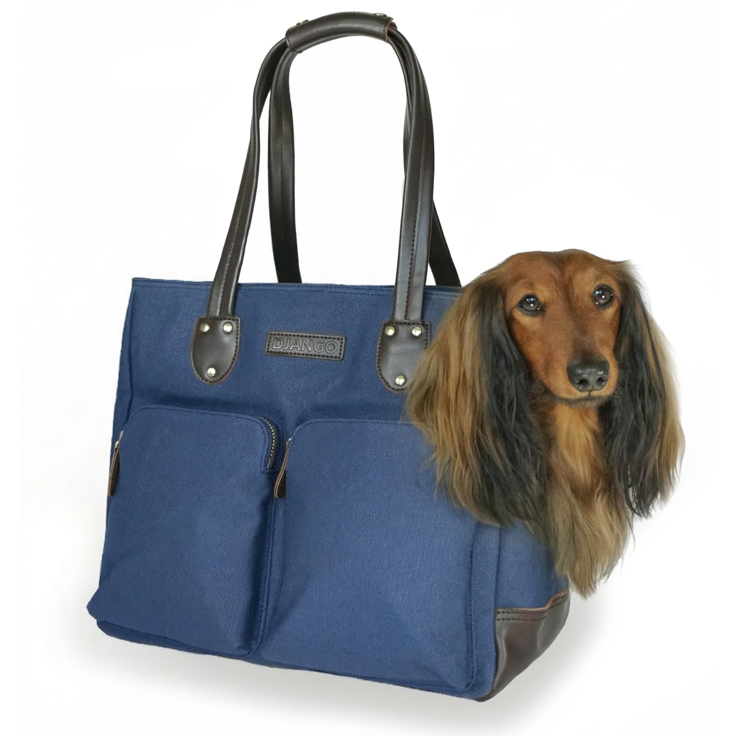 DJANGO Waxed Canvas and Leather Dog Carrier Bag