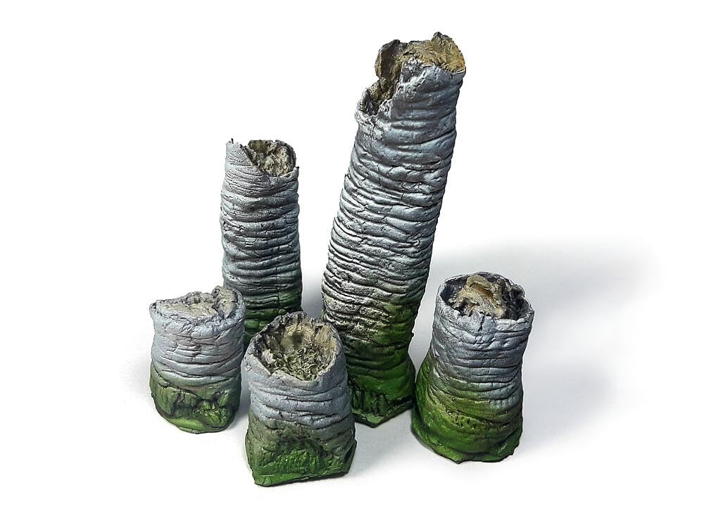 Vallejo SC301 - 1/35 Broken Palm Stumps, 5 Pieces - New
