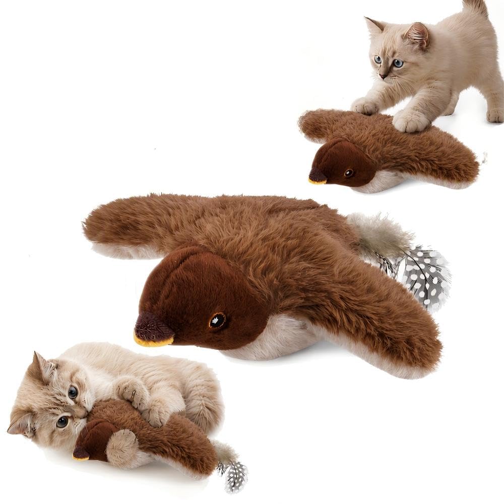 2027 New Interactive Chirping Bird Cat Toy, Flying Bird Cat Toy (Color#B)