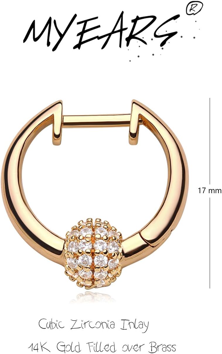 MYEARS Women Earrings Gold Huggie Hoop Ear Stud Cuff 14K Small Simple Hypoallergenic Everyday Jewelry - Image 5