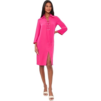 Платье Trina Turk Collared Lace-Up Dress