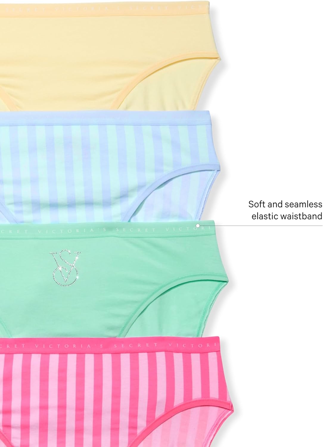 Victoria's Secret Women's Cotton Brief Underwear, Full Coverage Panties for Women, Multi Pack (XS-XXL)