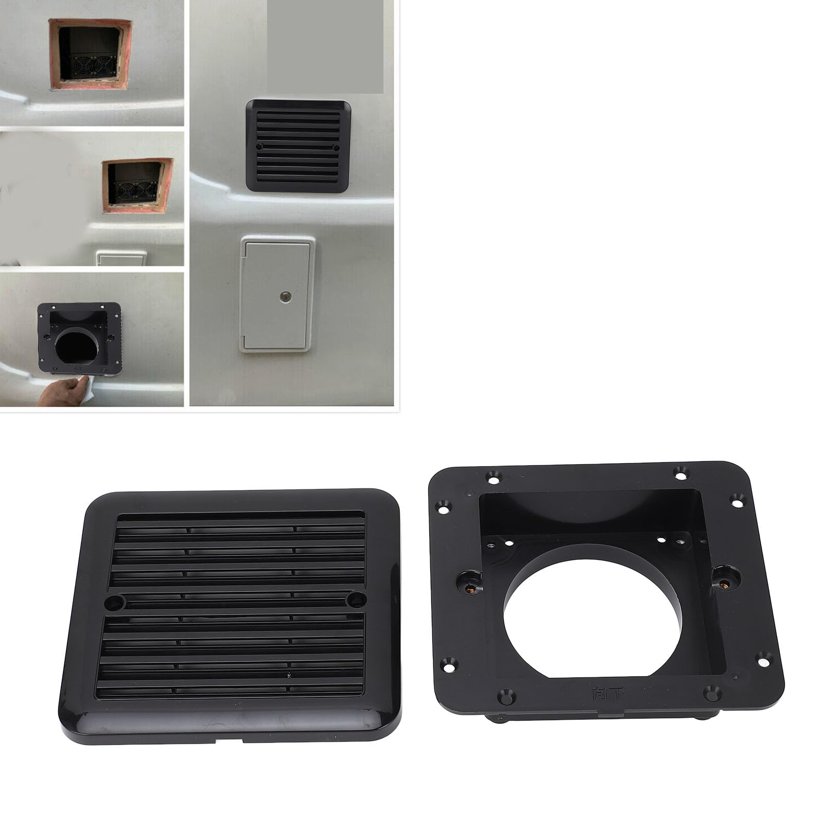 Rejilla de Ventilación Lateral para RV 140 X 130 Mm Versátil y Rápido Intercambio de Aire Rejilla de Salida de Ventilación para Yates Baño Cocina Salón Rejilla de Salida de