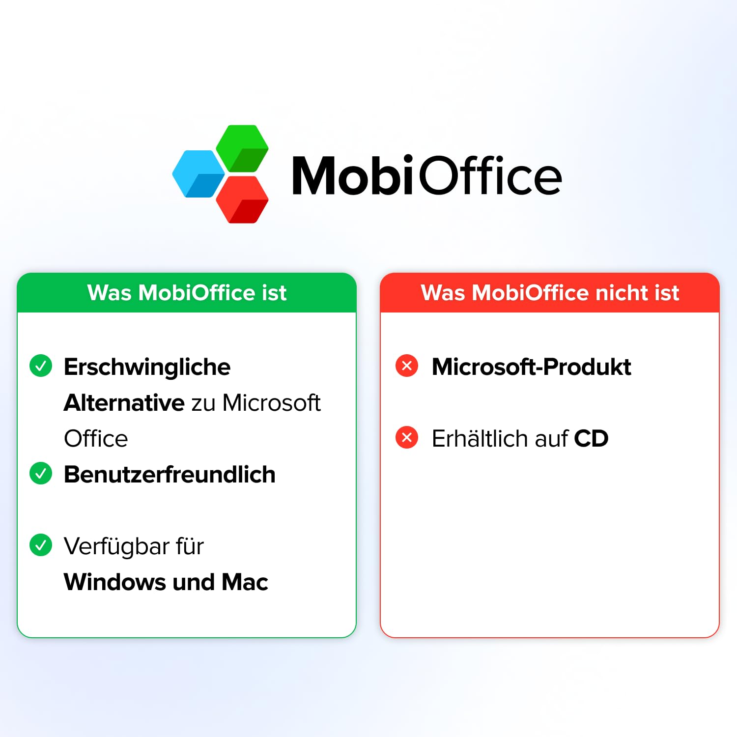 MobiOffice Lifetime: 4-in-1-Bürosuite für Windows | Lifetime-Lizenz | Textverarbeitung, Tabellenkalkulation, Präsentationen, E-Mail + kostenloser PDF-Reader