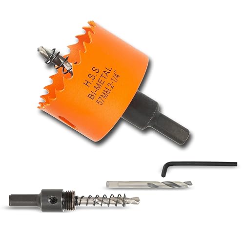 Miniatura 23 de Sierra de agujero de 3 pulgadas con eje para metal, madera y plástico, cortador de agujero bimetálico de 76 mm para diferentes proyectos con borde