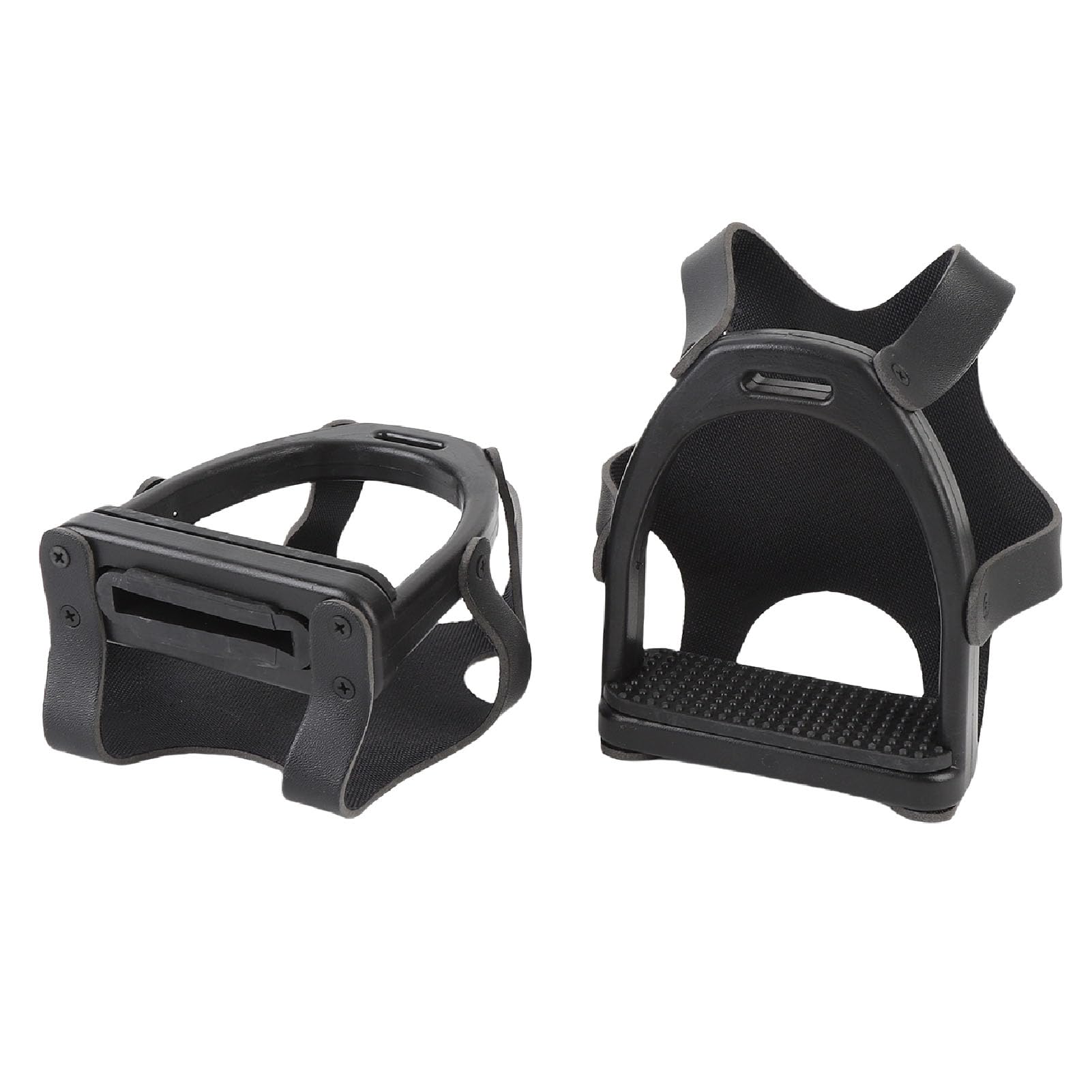Fockety Estribos para Montar a Caballo, estribos de Resina con Funda de Red, Almohadilla de Goma para los pies, Estribo de Seguridad Reforzados para Adultos y niños