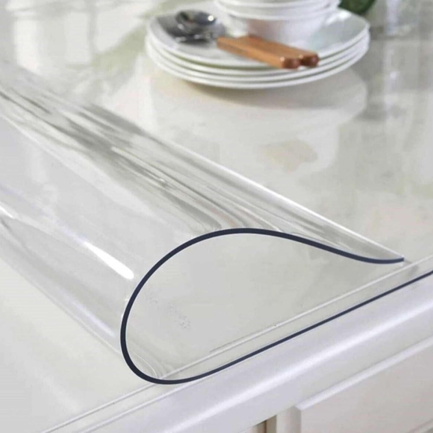 Nappe transparente PVC anti rayure pour table à manger