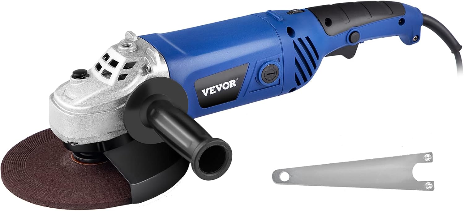 VEVOR Angle Grinder, 7 Inch Powerful Grinder Tool 13 Amp Power Grinder