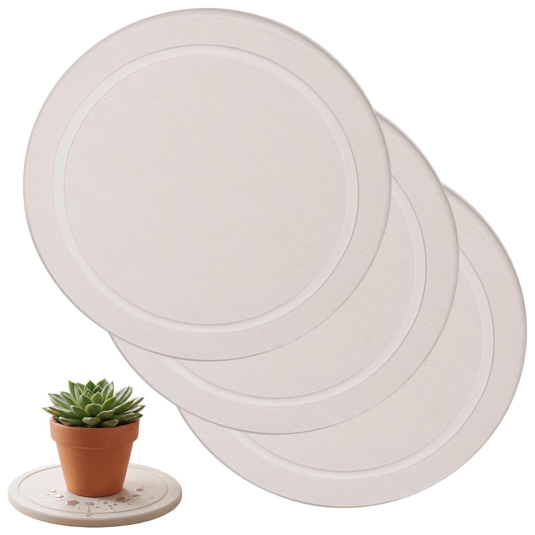 Sous-verres pour plantes absorbants, plateaux terre de diatomées pour séchage rapide du sol