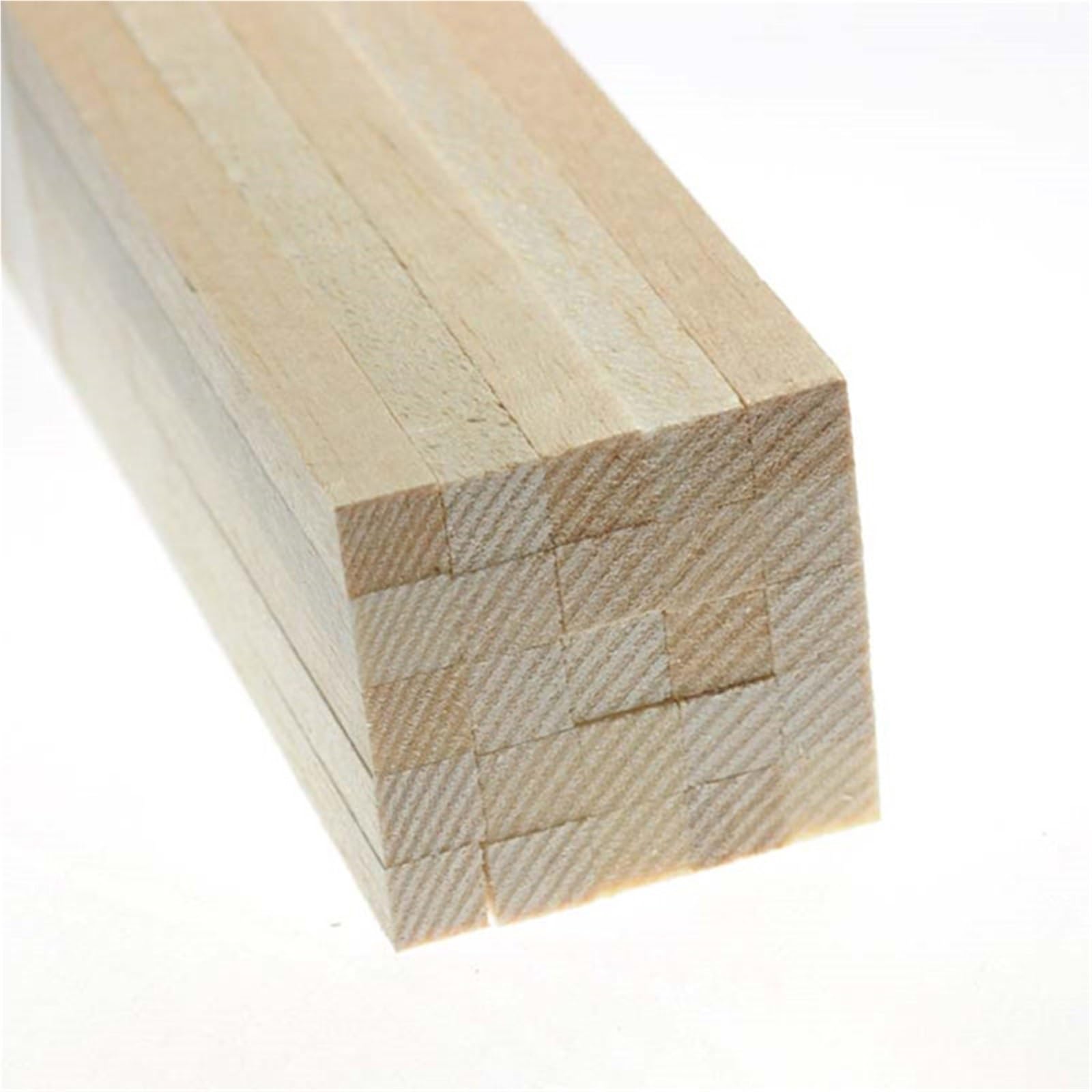 Batonnet En Bois Bâtons En Bois De Balsa, Barre Carrée De 2 À 20mm, 250mm De Long for La Construction De Modèles(250X20X20mm 20pcs)