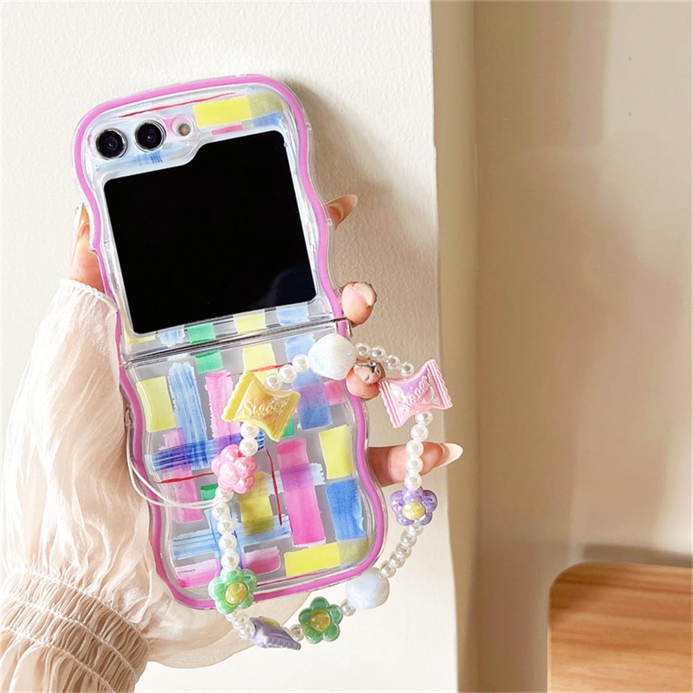 Coque Samsung Z Flip 5 protectrice résout les chutes grâce au bracelet - 7