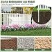COSTWAY Gartenzaun 2-teilig, 114 cm hoch, Zaun mit Pfosten & Schutzkappen, PVC Sichtschutzzaun, Steckzaun Zaunelementen, Freistehender dekorativer Zaun, Sichtschutz für Garten & Terrasse, Weiß