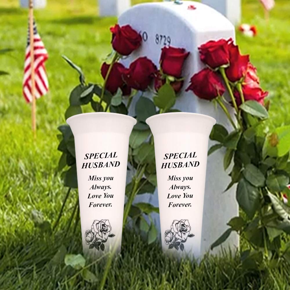 Vaso commemorativo in resina personalizzato In Loving Memory, inciso al laser, per esterni o giardino, regalo per una persona cara scomparsa / Nome personalizzato - Italia