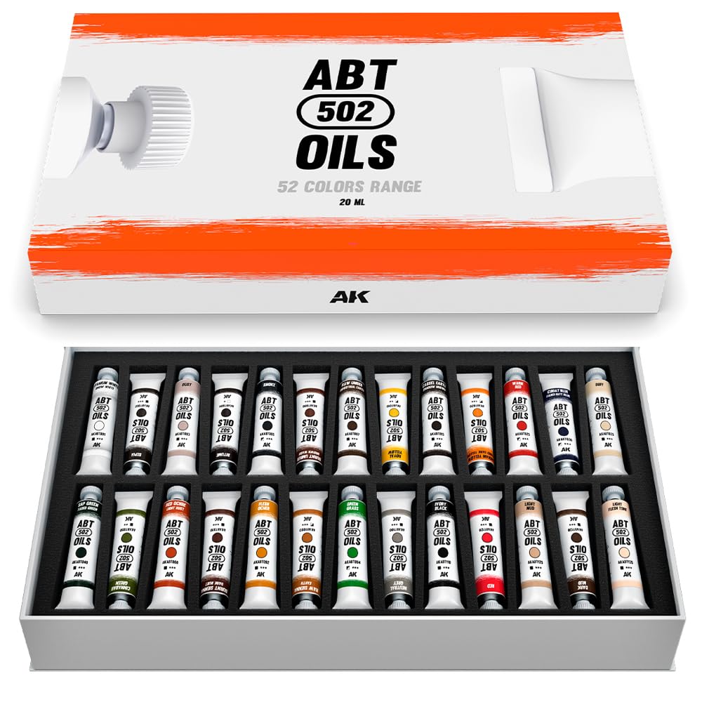 Oleo ABT502 ABT1000 caja especial full range de 52 colores en tubos de 20ml