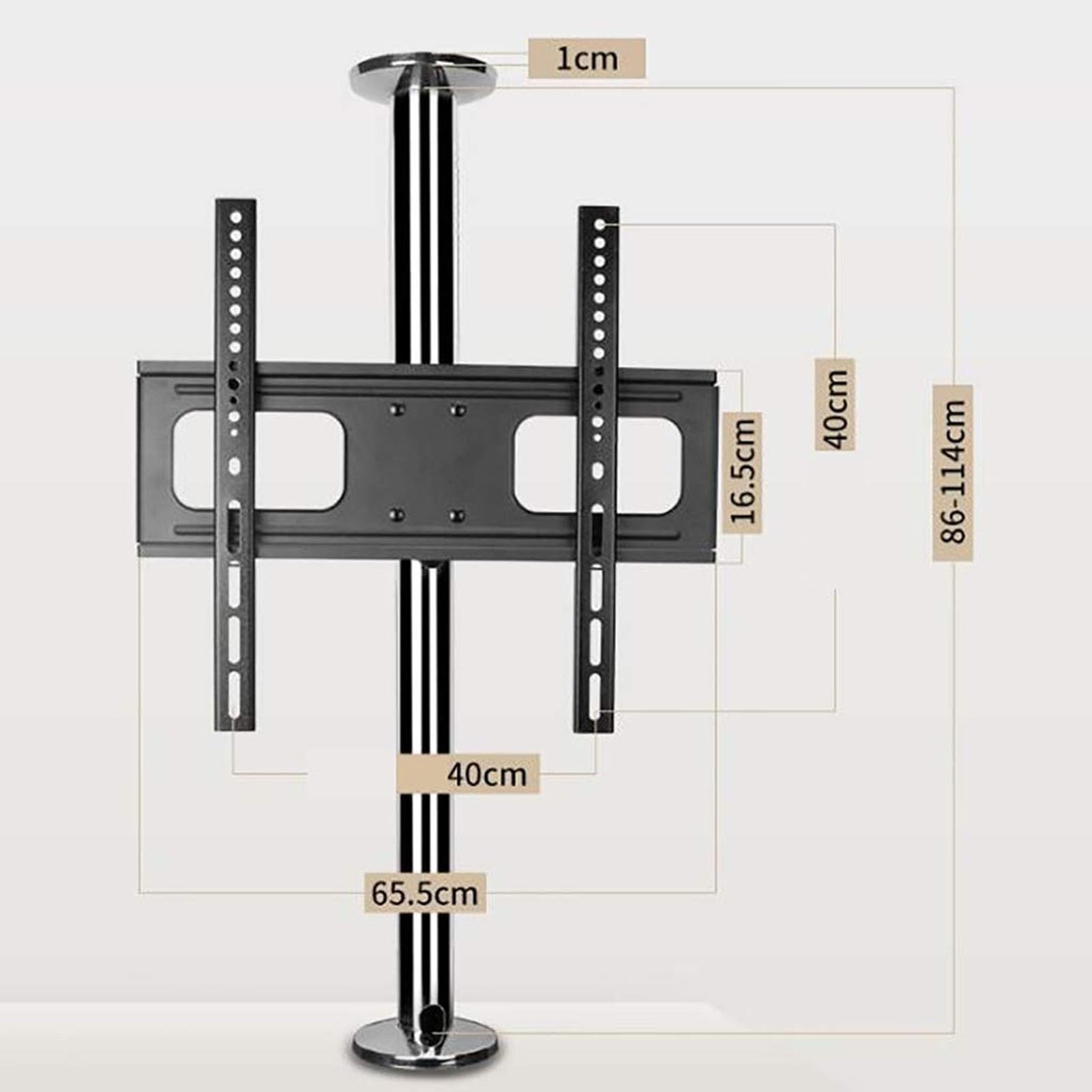 Supporto da Parete per TV/Monitor - Telaio Girevole A 360 Gradi per TV LCD, Supporto da Pavimento con Divisorio Girevole, Mobile TV Girevole, Base Girevole(86-114cm)
