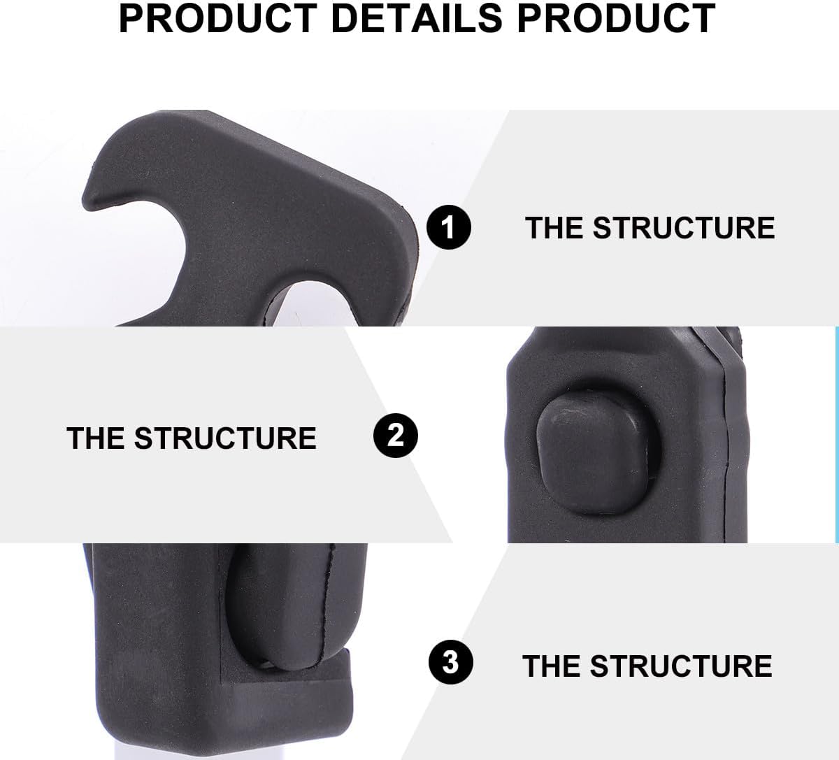 Luxshiny 4pcs Rubber T-Handle Draw Latch Set, Flexible Toolbox Buckle with Rubber Grip, Sturdy Tension Draw Latches for Vehicle Tool Box and Cooler Replacement