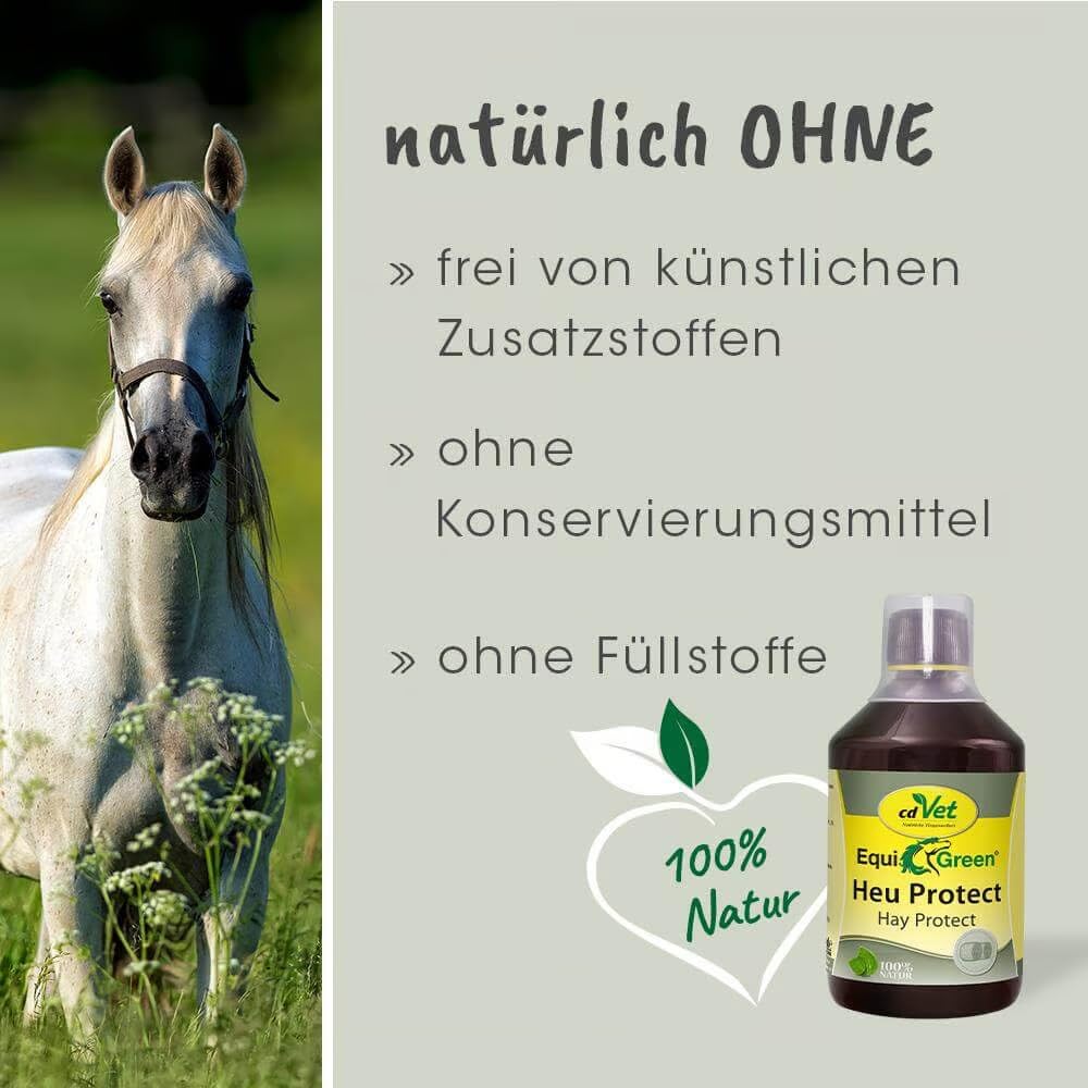 EquiGreen Heu Protect 5 L | Ergänzungsfuttermittel für Pferde - Spray für EIN pilzfeindliches Heu -