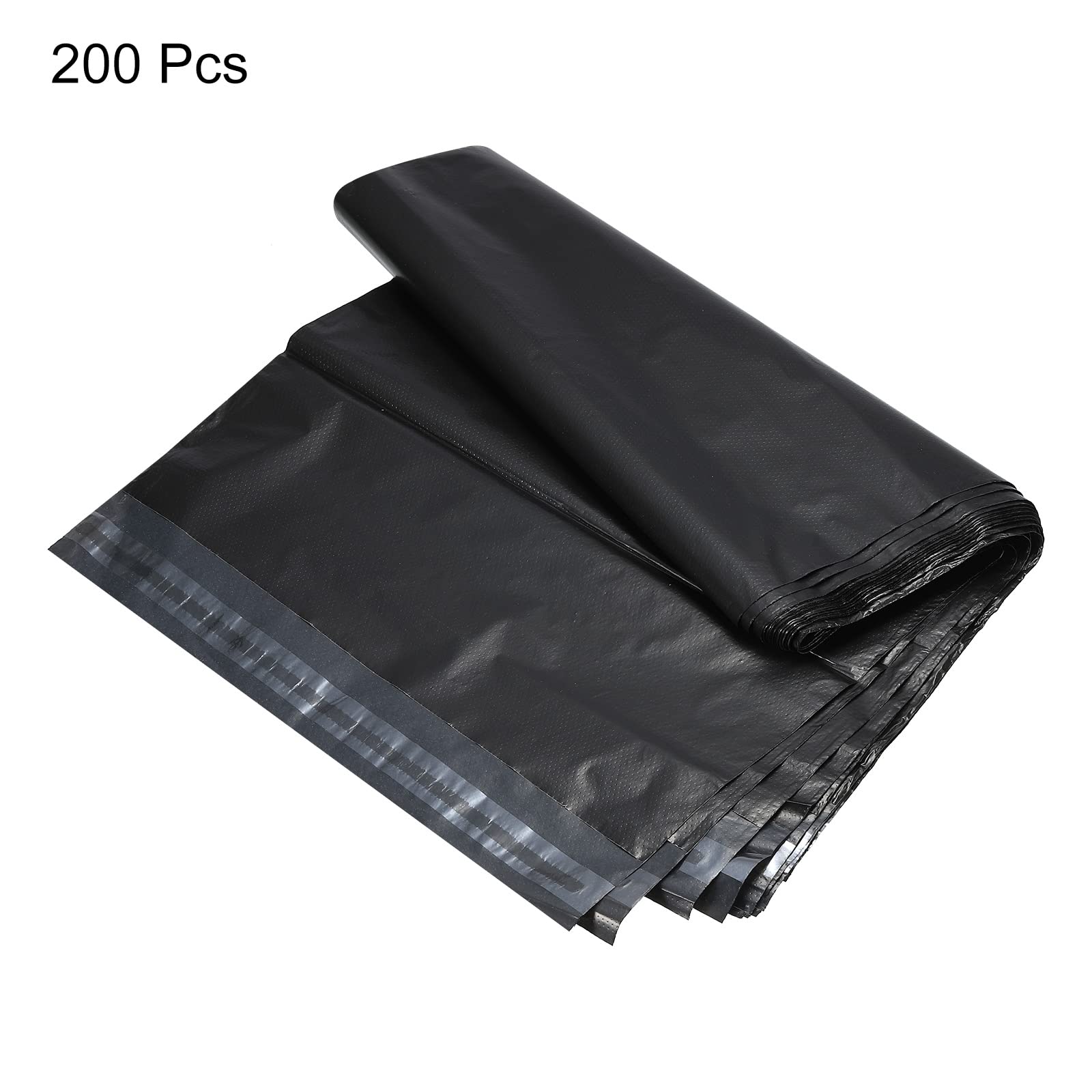 PATIKIL Polietileno Remitente Envío Bolsas 12.6x15.75 Pulgadas Auto Sello Adhesivo Impermeable Resistente Envío Sobres Bolsas para Ropa Pequeños Artículos Negro 200 Paquetes