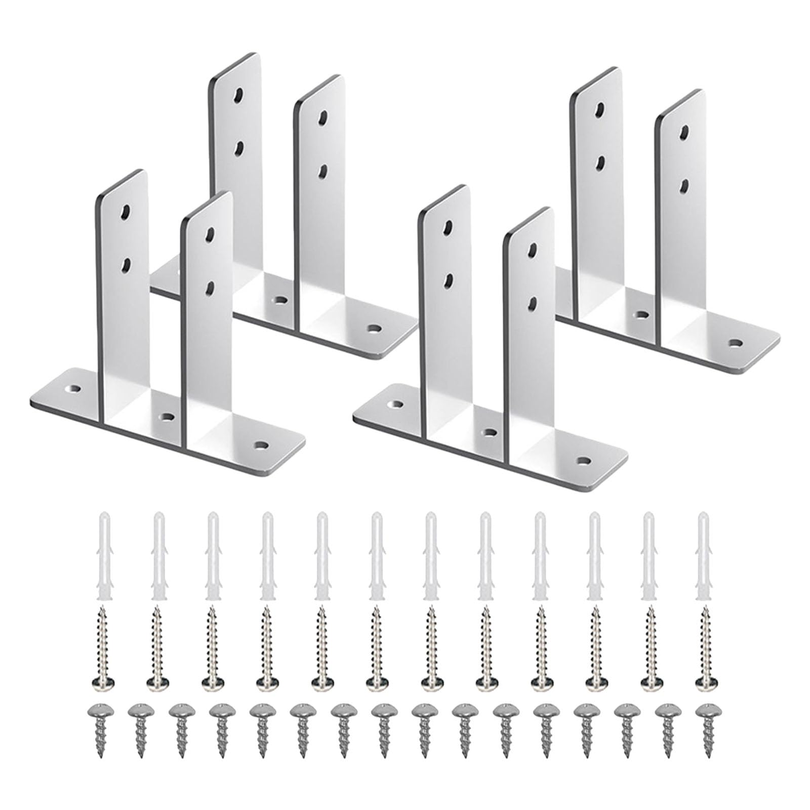 Kaeltsyn Multicolor Commercial Grade Metal Brackets Set With Hardware For Stable Divider Install In Crowded Areas Commercial Bathroom Bracket