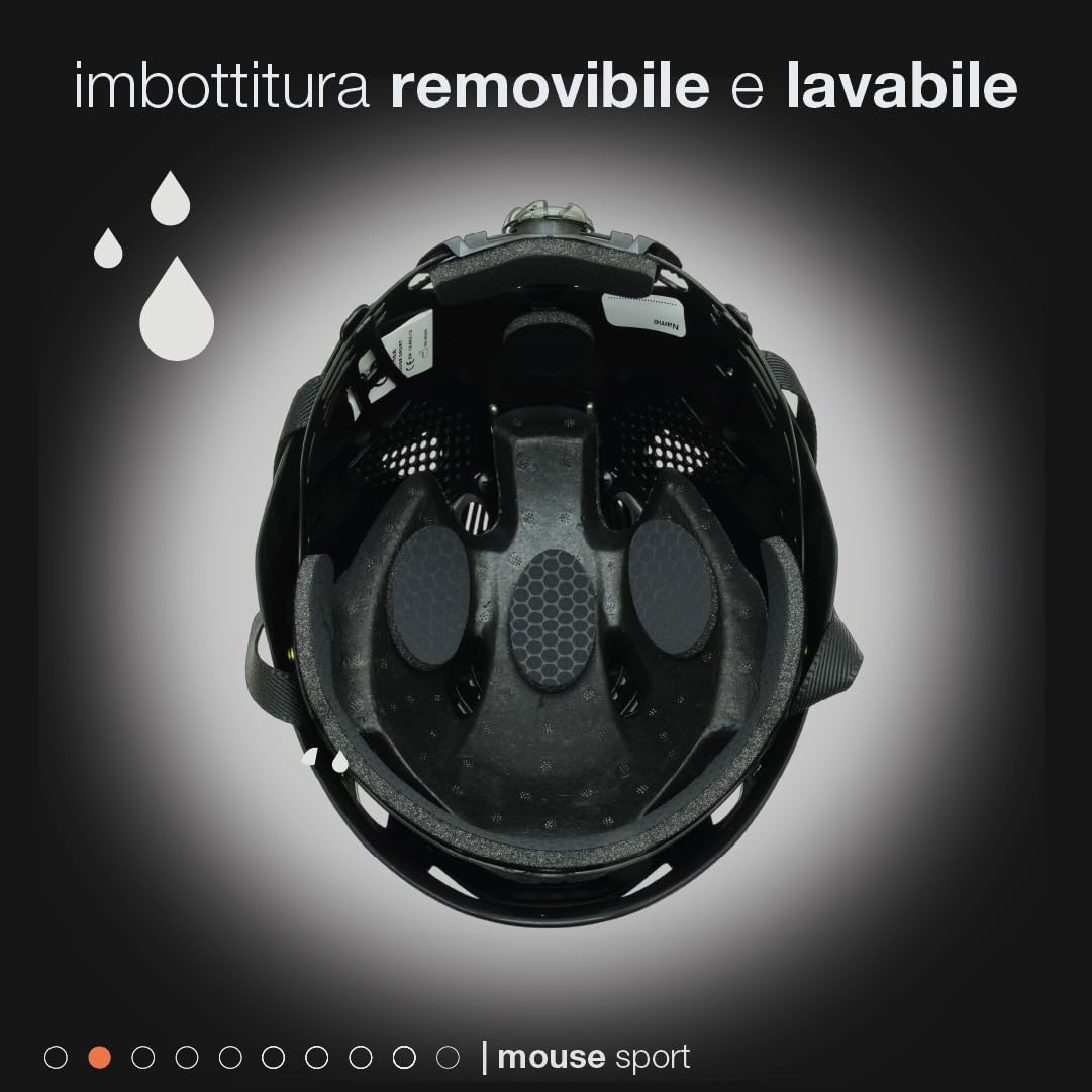 Casque léger avec Coque en ABS Noir Universelle 52-63cm