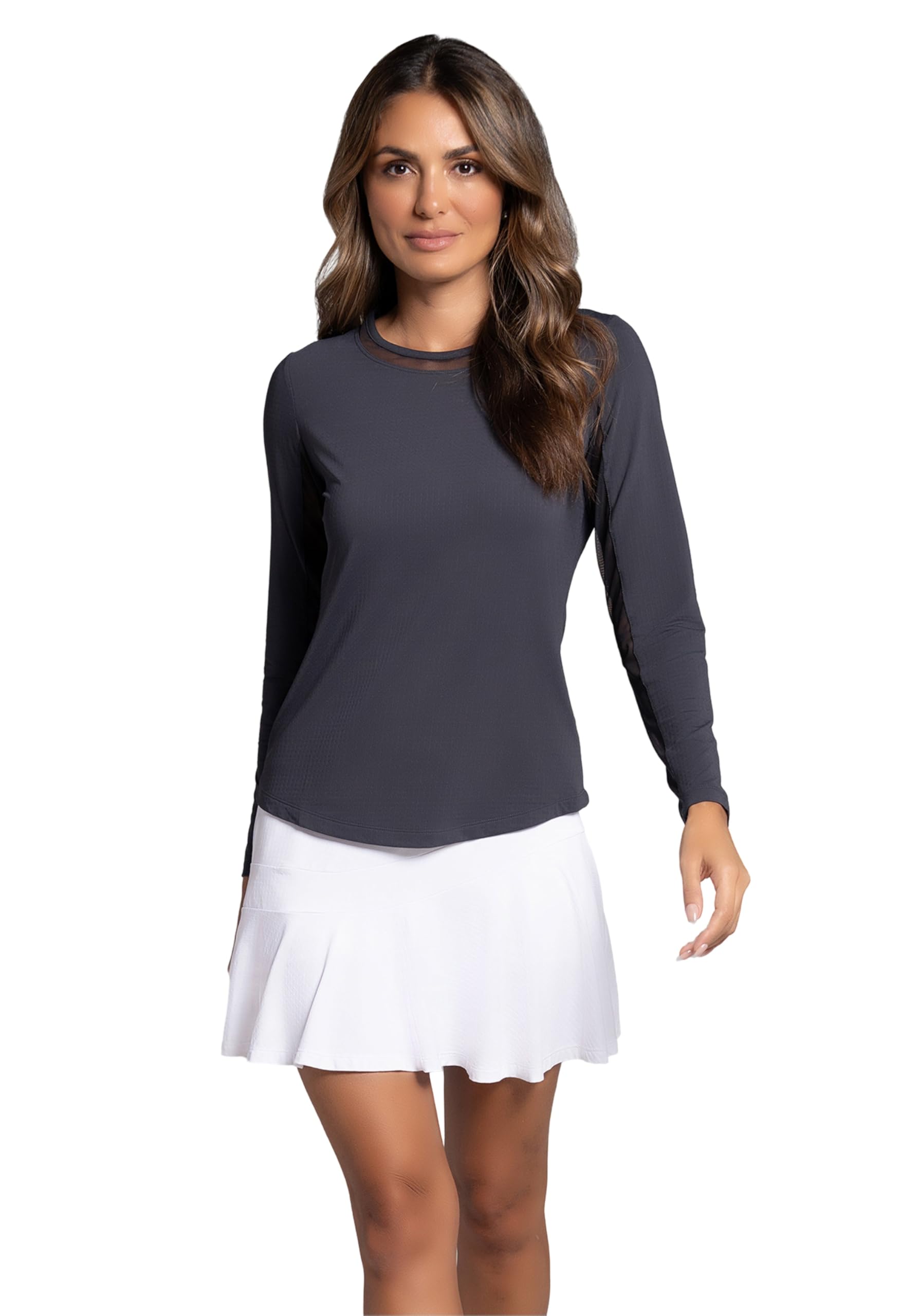 IBKUL Athleisure Wear Sun Protective UPF 50+ Icefil Cooling-Long Sleeve Crew Neck with Mesh-83000