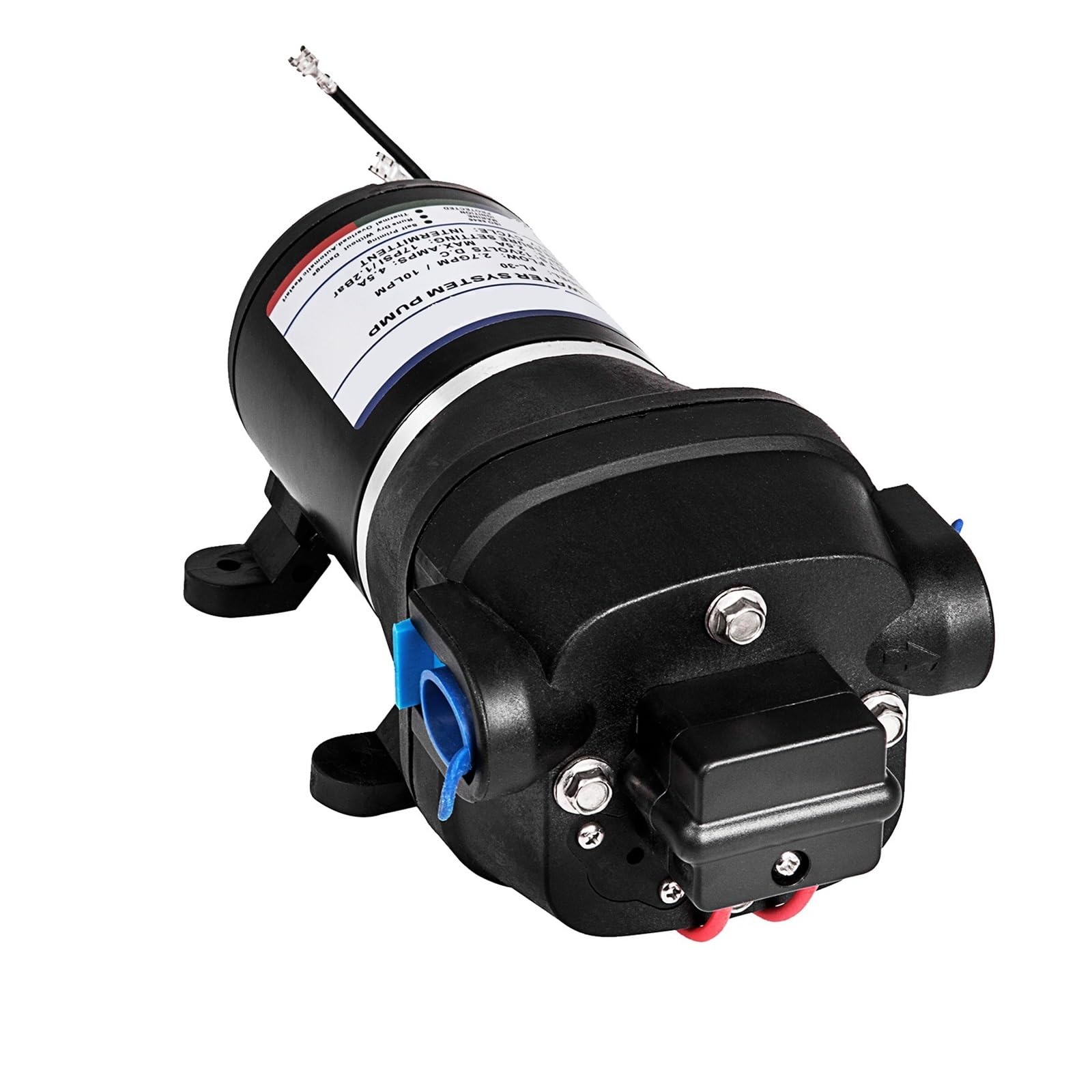 Cczrd Fl-30 10L 17Psi 12V Diaphragm Water Pump 10L/Min 17Psi 17L/Min 40Psi High Pressure Automatic Self Priming Misting Booster Car Marine Smooth Operation Flow Steady Reliable(Fl-30 10L 17Psi)