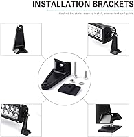 Vista 7 de LED Light Bar, YITAMOTOR 2PCS 72W 14Inch LED Work Light Spot Flood Combo LED Light Pods Offroad 12V Driving Light Fog Lamp Boat Light Waterproof