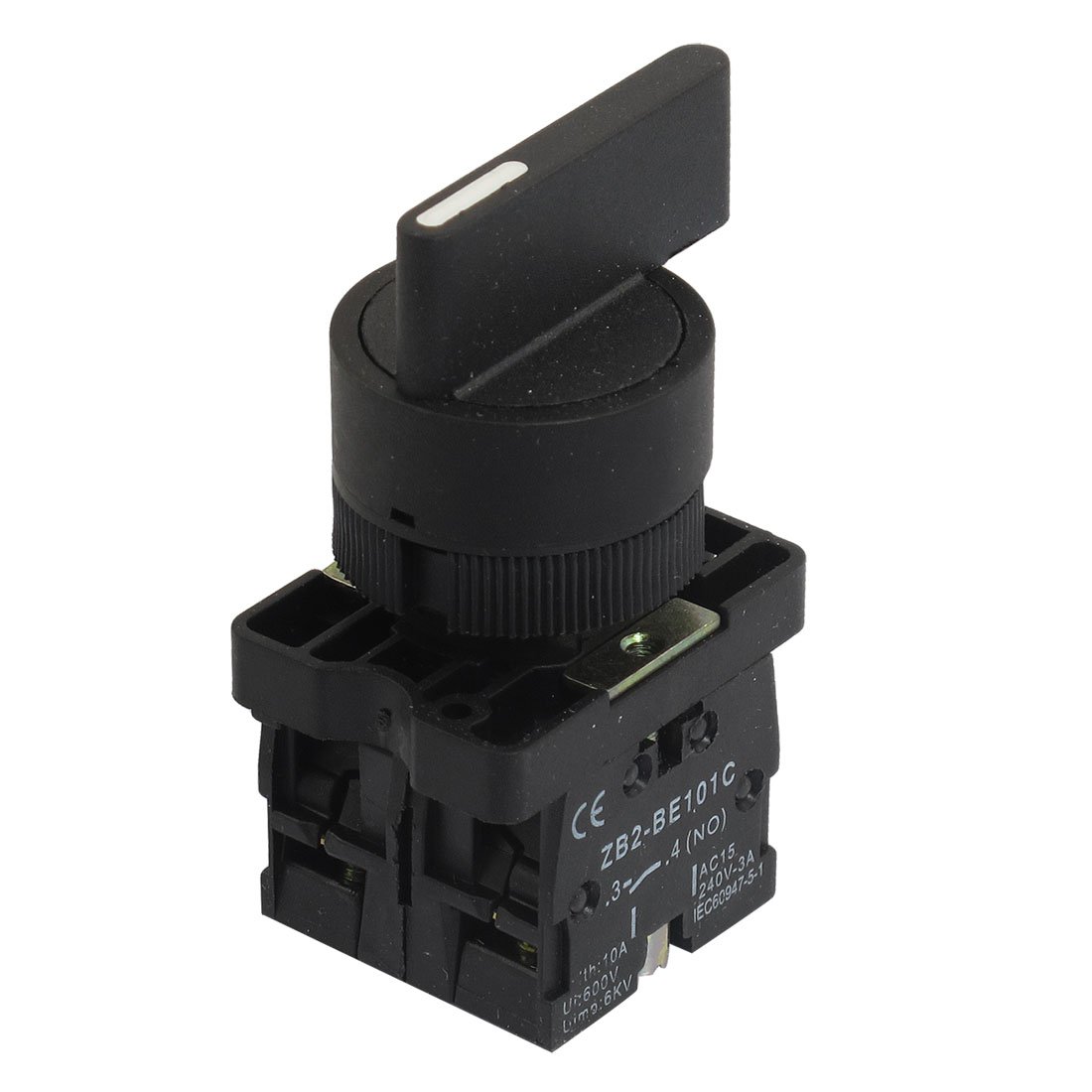 Uxcell Black Sourcingmap 22Mm Latching 2 No Long Handle 3-Position Rotary Selector Switch Zb2-Ej33